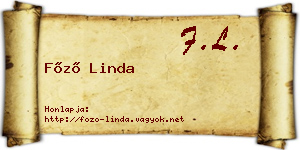 Főző Linda névjegykártya